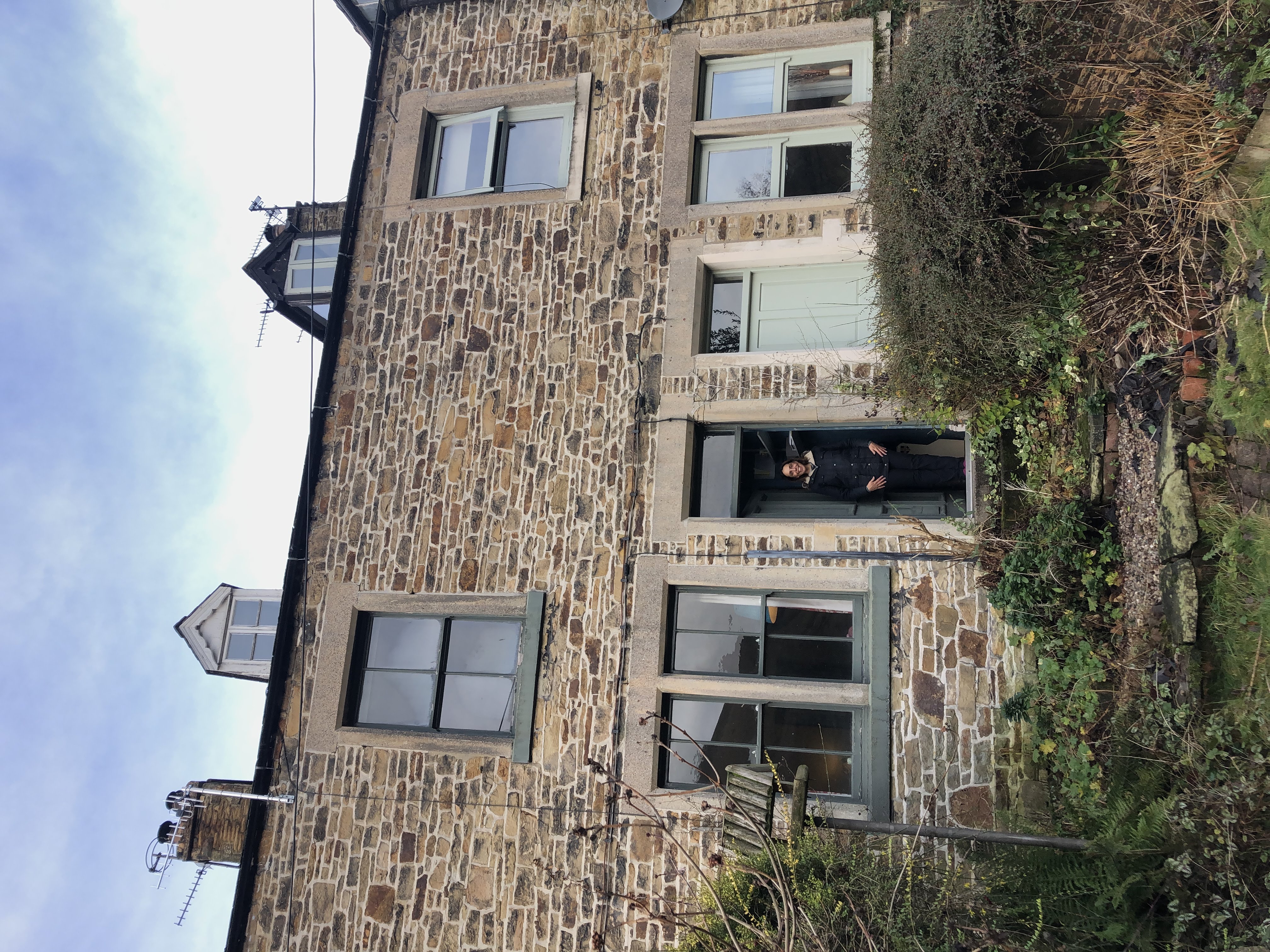 View of the back of the house from the garden.